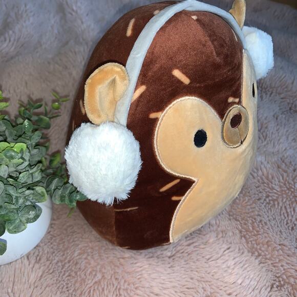 Squishmallow Kellytoy Hans Hedgehog w/ Earmuffs Super Soft Plush Holiday Edition - Picture 4 of 8